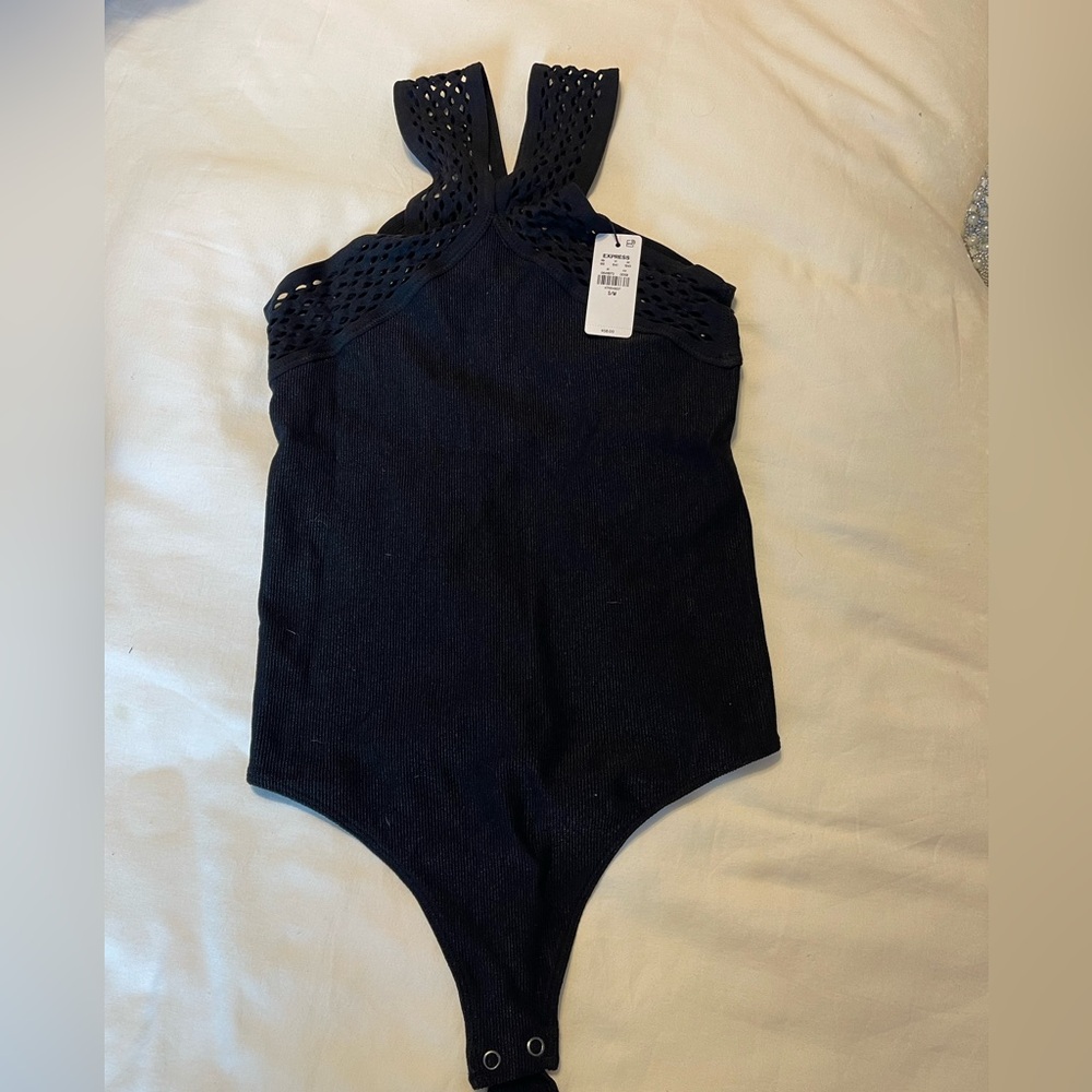 Express Black Sleeveless Bodysuit